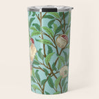 William Morris Enchanted Bird & Pomegranate Turquoise Green  Travel Mug Gallery Image 1