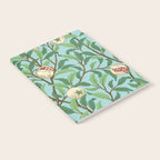 William Morris Enchanted Bird & Pomegranate Turquoise Green  Notebook Gallery Image 2