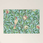 William Morris Enchanted Bird & Pomegranate Turquoise Green  Welcome Mat Gallery Image 1