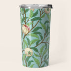 William Morris Enchanted Bird & Pomegranate Turquoise Green  Travel Mug Gallery Image 2