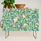 William Morris Enchanted Bird & Pomegranate Turquoise Green  Credenza Gallery Image 1