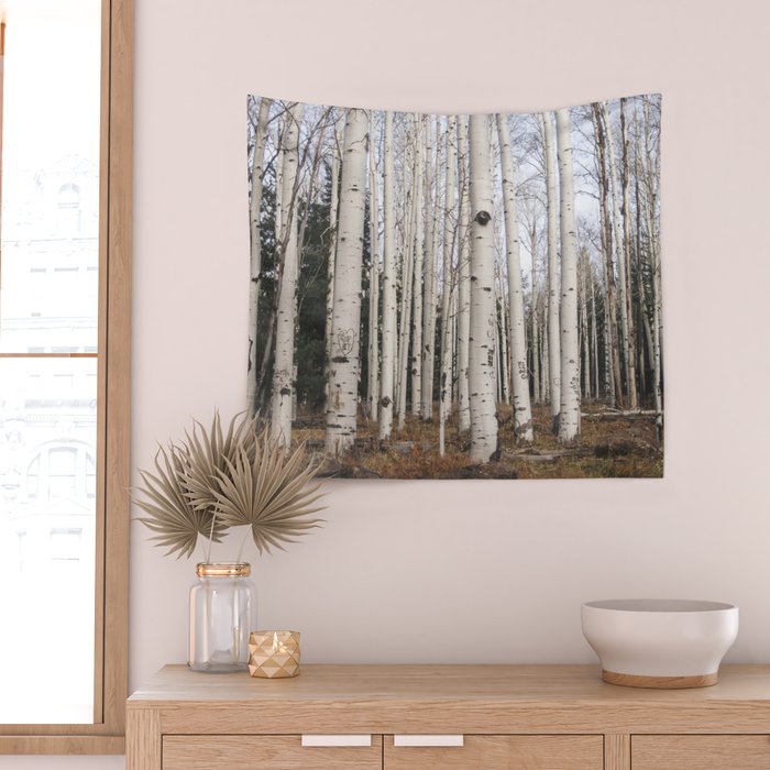 Trees of Reason - Birch Forest Wall Tapestry Gallery Image 2