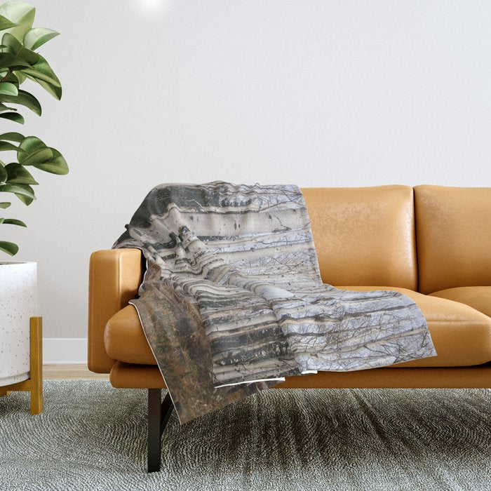 Trees of Reason - Birch Forest Throw Blanket Gallery Image 1