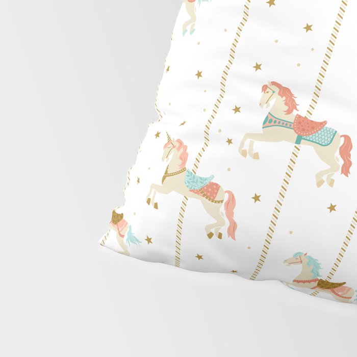 Carousel Horses Pillow Sham Gallery Image 4
