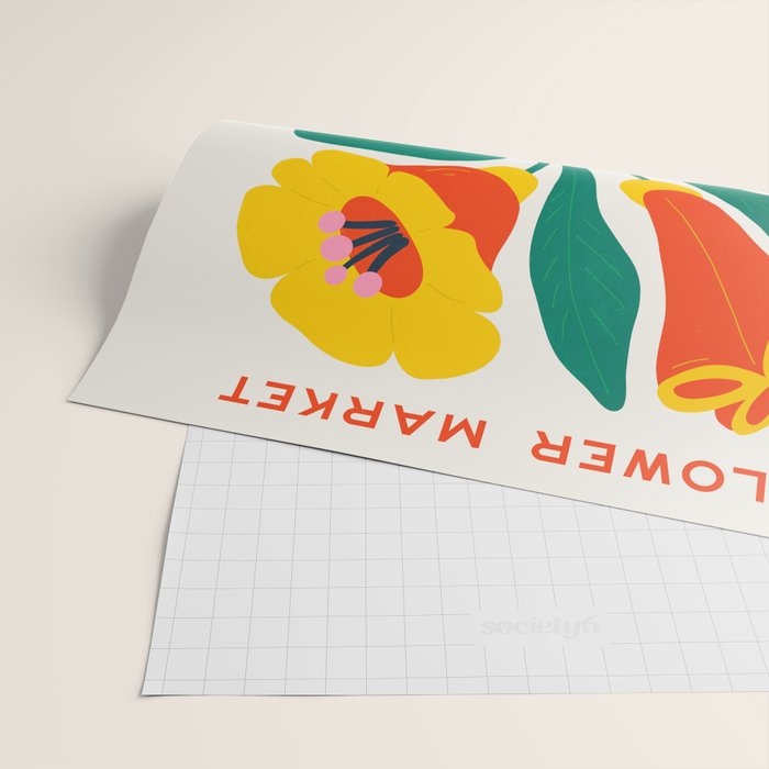 Orioles & Golden Poppy: Les Fleurs | Flower Market 04 | Spring Summer 23 Wrapping Paper Gallery Image 2