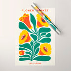 Orioles & Golden Poppy: Les Fleurs | Flower Market 04 | Spring Summer 23 Wrapping Paper Gallery Image 1