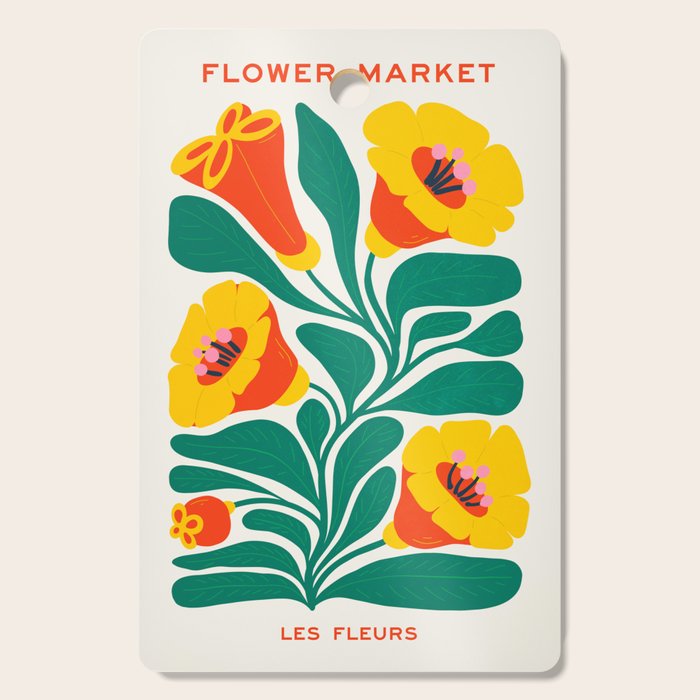 Orioles & Golden Poppy: Les Fleurs | Flower Market 04 | Spring Summer 23 Cutting Board Gallery Image 1