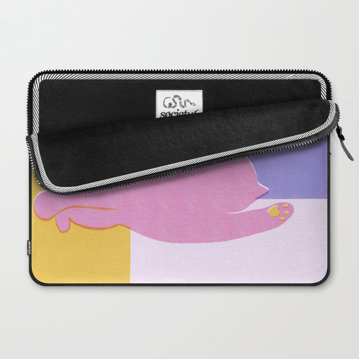 Risograph Cat - Cool Breeze Laptop Sleeve Gallery Image 2