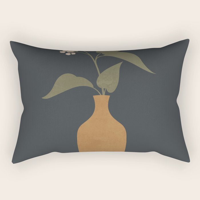 Minimal Abstract Art Vase Flower 10 Rectangular Pillow Gallery Image 1