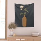 Minimal Abstract Art Vase Flower 10 Wall Tapestry Gallery Image 2