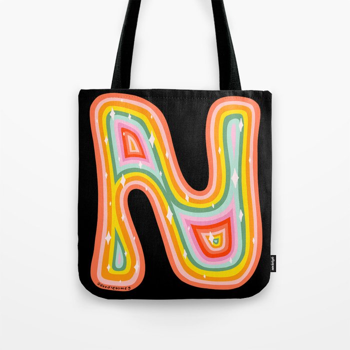 Rainbow N Tote Bag Gallery Image 1