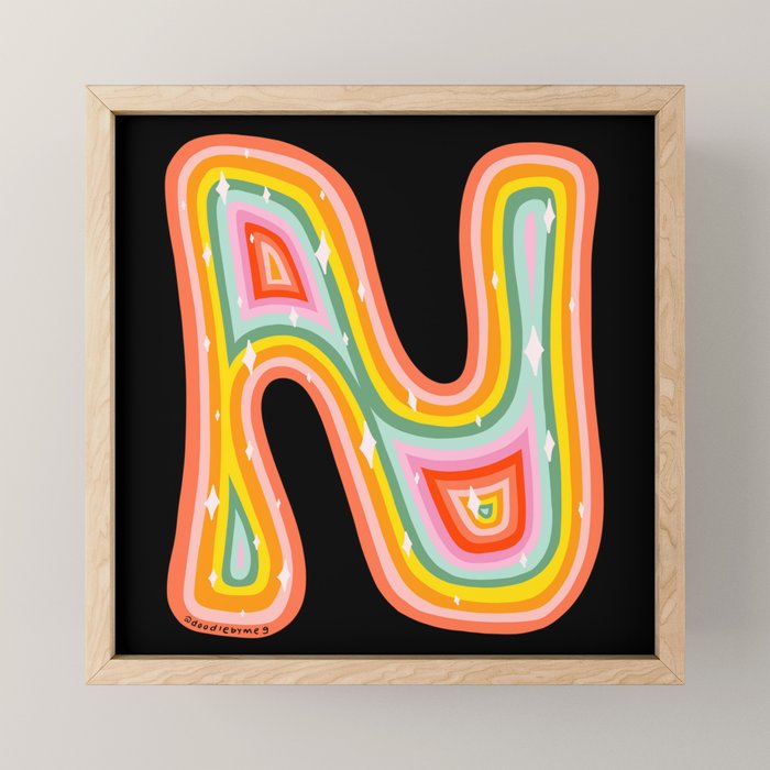 Rainbow N Mini Art Print Gallery Image 1