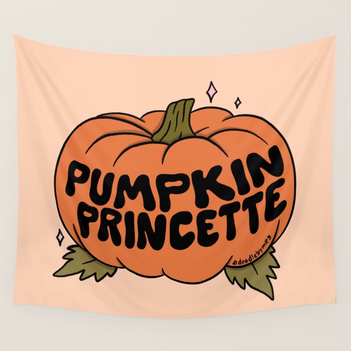 Pumpkin Princette Wall Tapestry Gallery Image 1