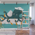 Sailor Octopus Wall Mural Gallery Image 1