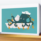 Sailor Octopus Wall Mural Gallery Image 2