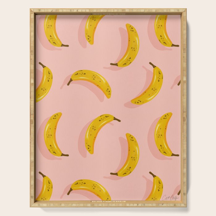 Banana Pattern - Blush Serving Tray Gallery Image 1