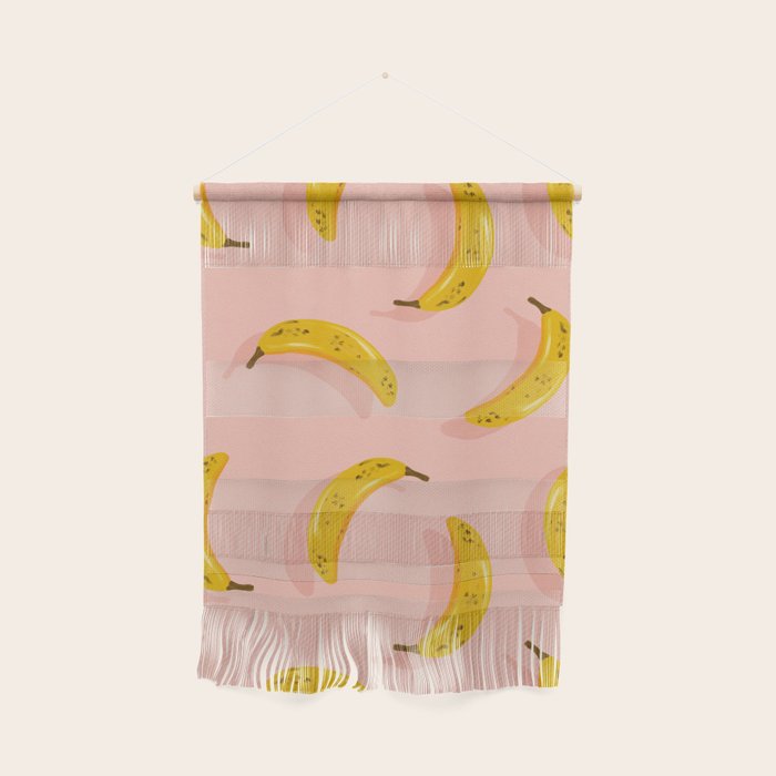 Banana Pattern - Blush Wall Hanging Gallery Image 1