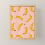 Banana Pattern - Blush Mini Art Print Gallery Image 1