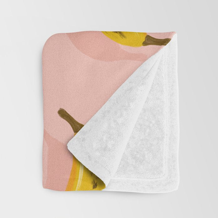 Banana Pattern - Blush Throw Blanket Gallery Image 3