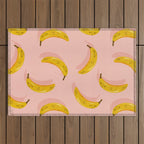Banana Pattern - Blush Outdoor Rug Gallery Image 1