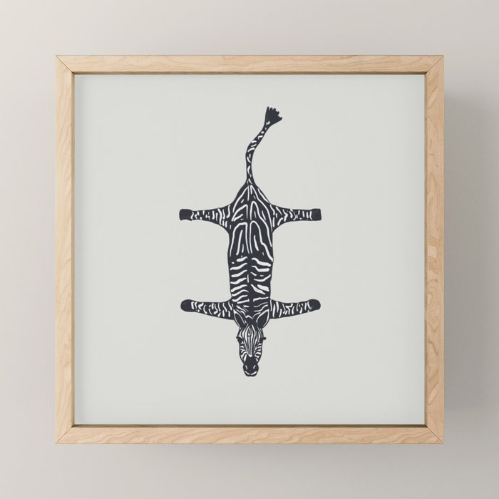 Abstract modern minimalistic zebras pattern  Mini Art Print Gallery Image 1