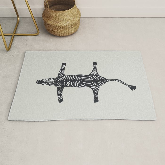 Abstract modern minimalistic zebras pattern  Rug Gallery Image 1