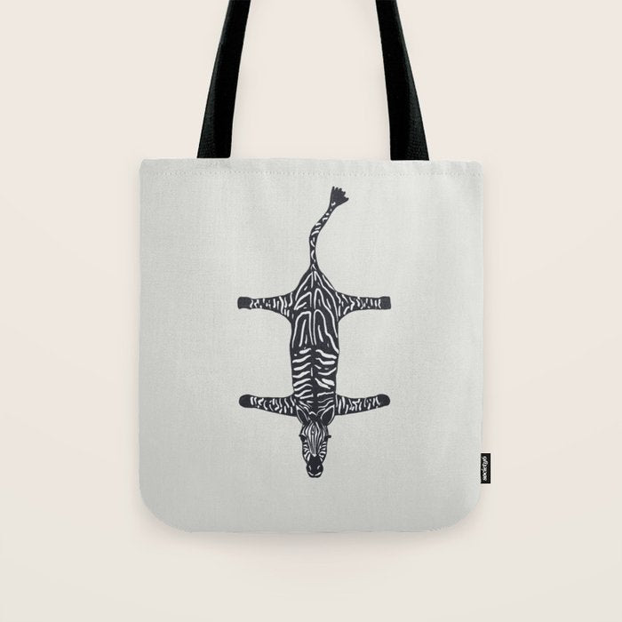 Abstract modern minimalistic zebras pattern  Tote Bag Gallery Image 1