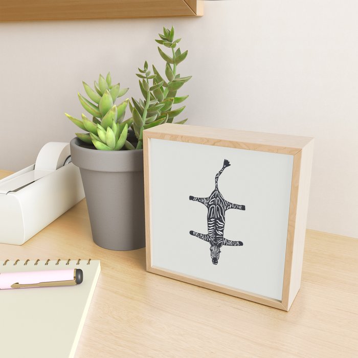Abstract modern minimalistic zebras pattern  Mini Art Print Gallery Image 2