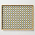 Checkered Multicolor Pattern XXVI Natural Summer Serving Tray Gallery Image 1