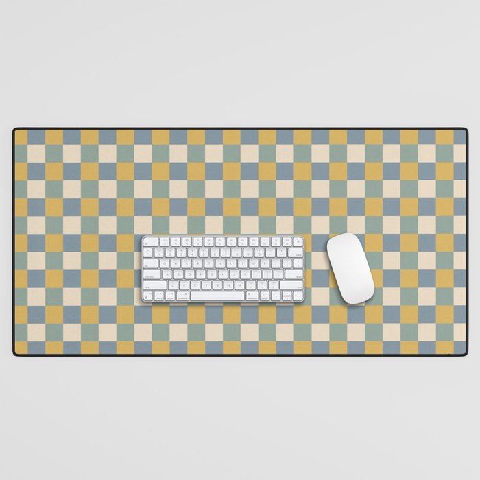 Checkered Multicolor Pattern XXVI Natural Summer Desk Mat Gallery Image 1