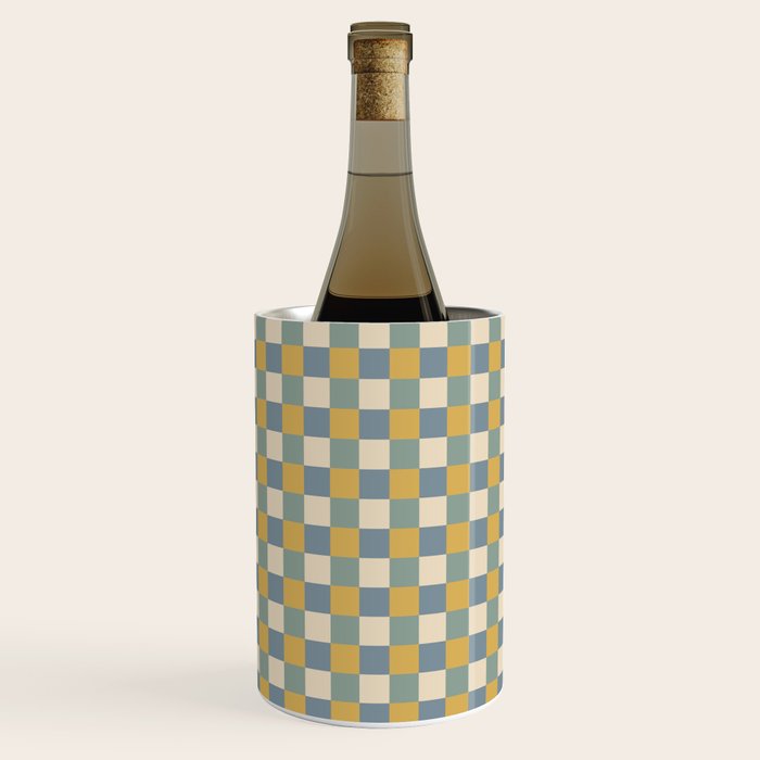 Checkered Multicolor Pattern XXVI Natural Summer Wine Chiller Gallery Image 2