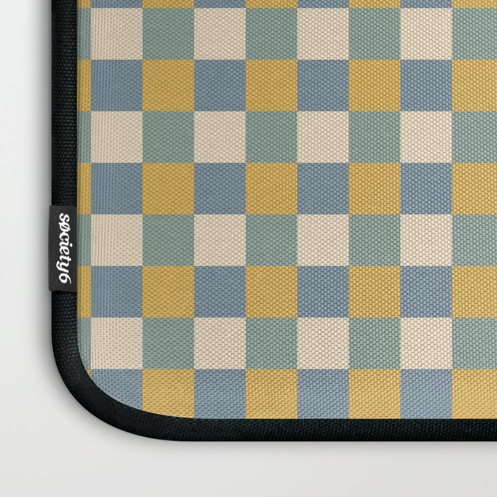 Checkered Multicolor Pattern XXVI Natural Summer Laptop Sleeve Gallery Image 3