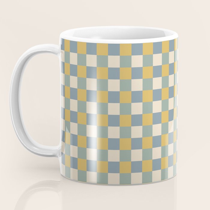 Checkered Multicolor Pattern XXVI Natural Summer Coffee Mug Gallery Image 3