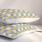 Checkered Multicolor Pattern XXVI Natural Summer Pillow Sham Gallery Image 3