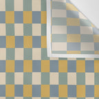 Checkered Multicolor Pattern XXVI Natural Summer Wall Tapestry Gallery Image 3