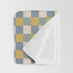 Checkered Multicolor Pattern XXVI Natural Summer Throw Blanket Gallery Image 3