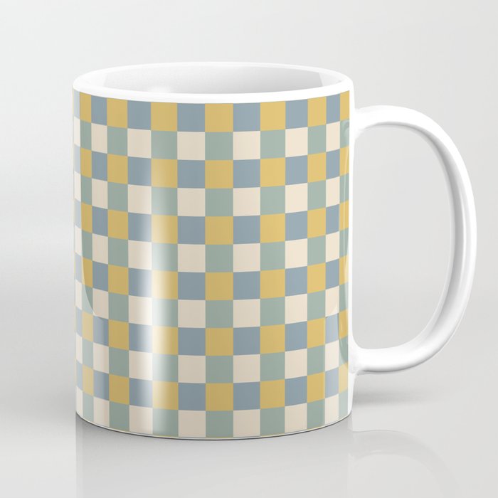 Checkered Multicolor Pattern XXVI Natural Summer Coffee Mug Gallery Image 1