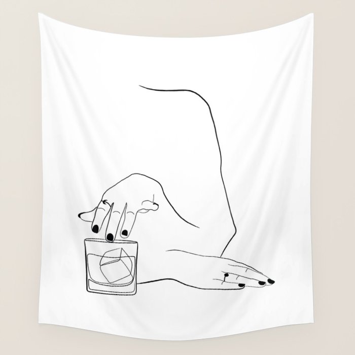 Whiskey Woman Wall Tapestry Gallery Image 4