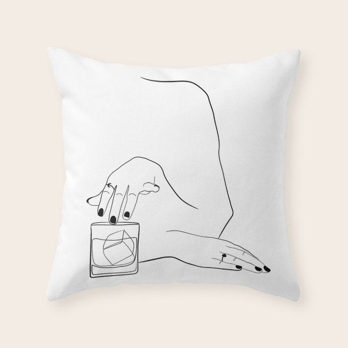 Whiskey Woman Throw Pillow Gallery Image 6