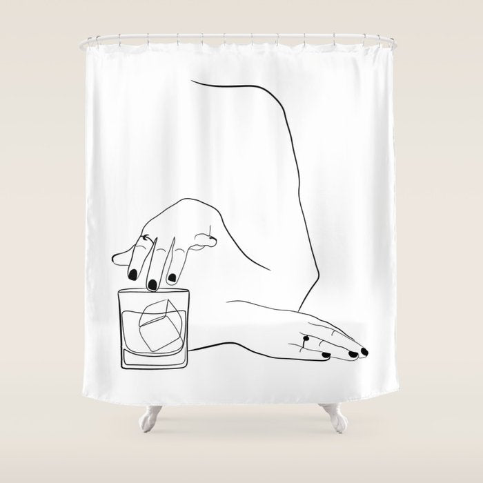 Whiskey Woman Shower Curtain Gallery Image 1