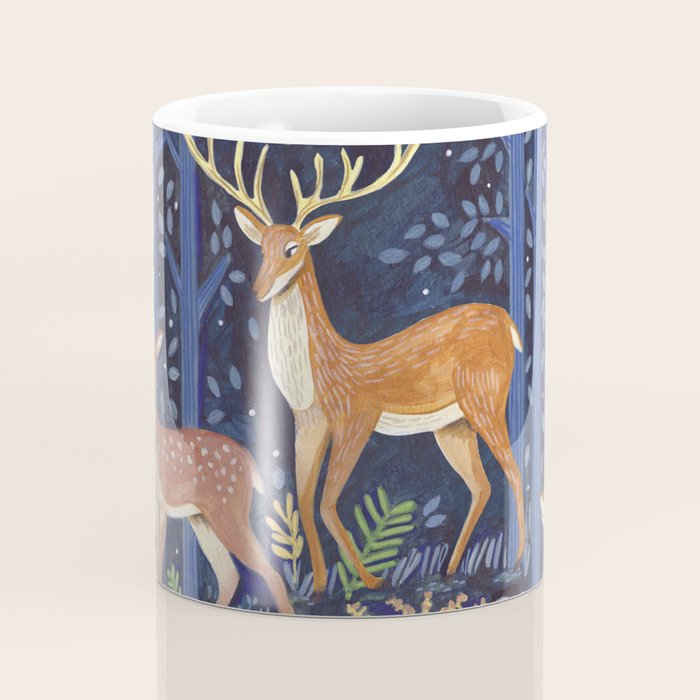 Woodland Animals in Dark Forest Coffee Mug Gallery Image 4