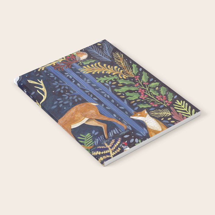 Woodland Animals in Dark Forest Notebook Gallery Image 1