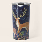 Woodland Animals in Dark Forest Travel Mug Gallery Image 1