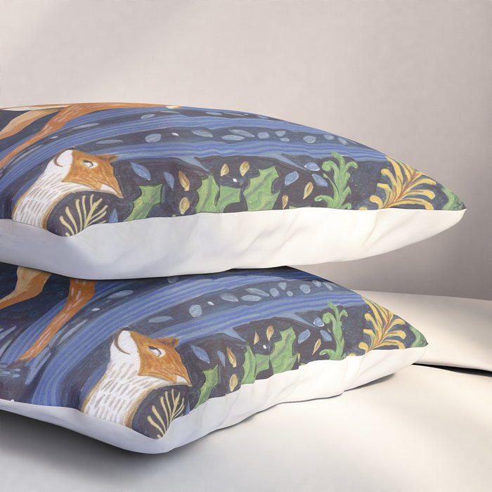 Woodland Animals in Dark Forest Pillow Sham Gallery Image 3