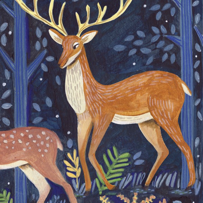 Woodland Animals in Dark Forest Coffee Mug Gallery Image 2