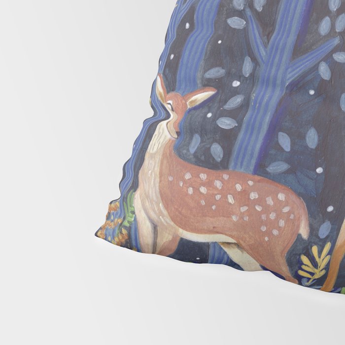 Woodland Animals in Dark Forest Pillow Sham Gallery Image 4