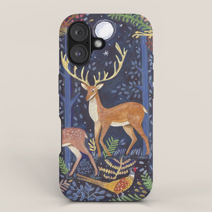 Woodland Animals in Dark Forest iPhone Case Gallery Image 1