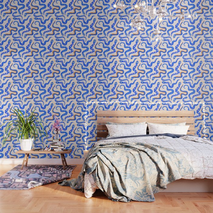 Blue Snakes Pattern Wallpaper Gallery Image 3