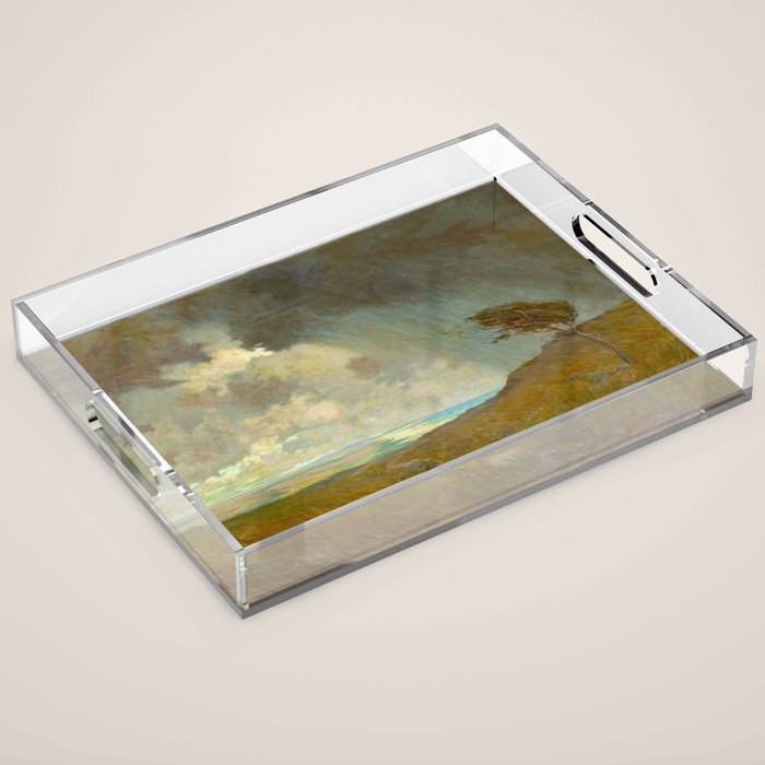 Granville Redmond - Coastal Storm Landscape Oil Painting Acrylic Tray Gallery Image 1