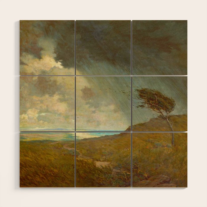 Granville Redmond - Coastal Storm Landscape Oil Painting Wood Wall Art Gallery Image 1